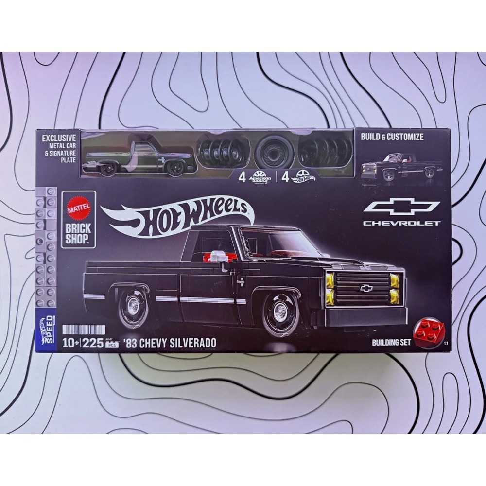 Mattel Brick Shop Hot Wheels '83 Chevy Silverado Building Toy Kit (225 Pieces)